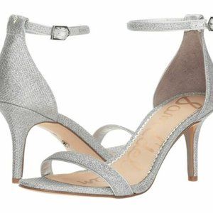 NWOT Sam Edelman Patti Ankle Strap Sandal Silver
